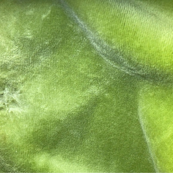 Vintage Y2K Juicy Couture Lime Green and Navy Blue Velour Bag - Picture 5 of 7